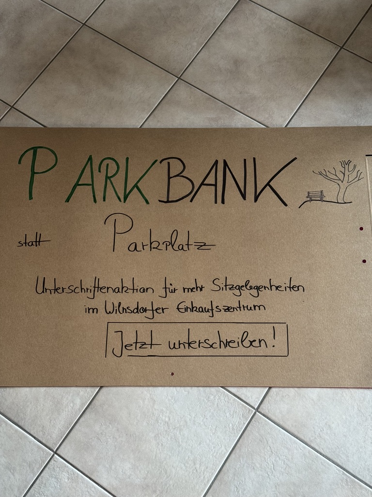 Parkbank statt Parkplatz?